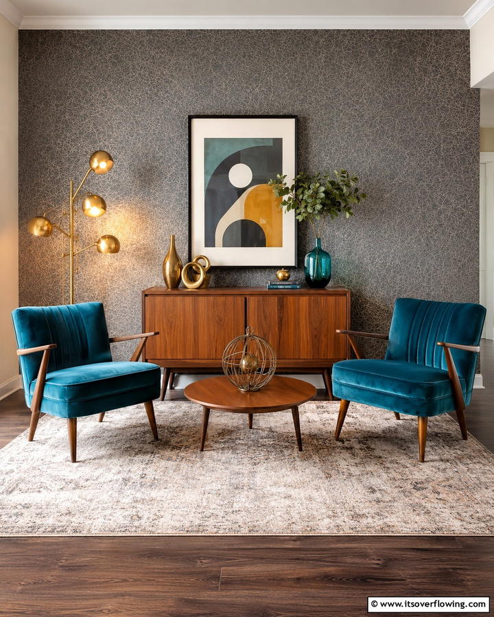 Vintage Accent Chairs - 30 Functional Basement Furniture Ideas for Multi-Use Spaces