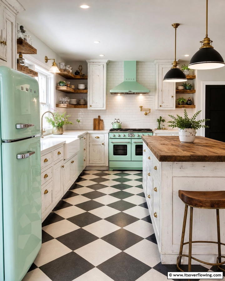 Vintage Accents with Modern Twist - 21 Modern Kitchen Ideas for Sleek, Functional Spaces