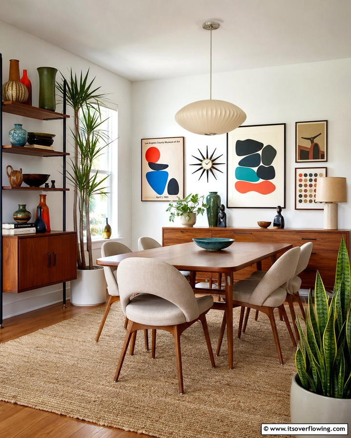 Vintage Accessory Details - 30 Mid-Century Modern Dining Rooms with Timeless Design
