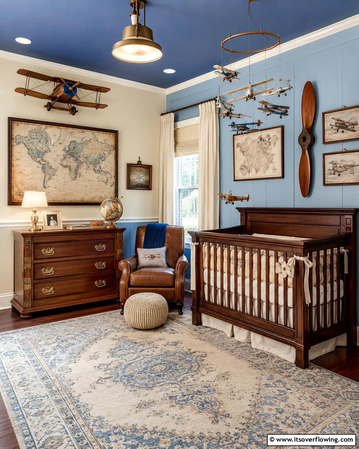 Vintage Airplane Adventure - 25 Baby Boy Nursery Ideas for a Cozy and Fun Space