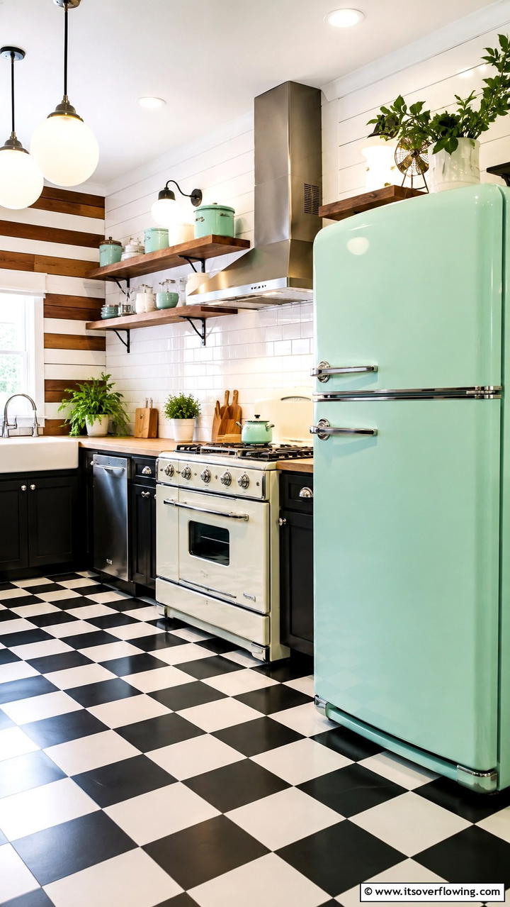 Vintage Appliances Reimagined - 30 Eclectic Kitchen Ideas for Bold Design Lovers