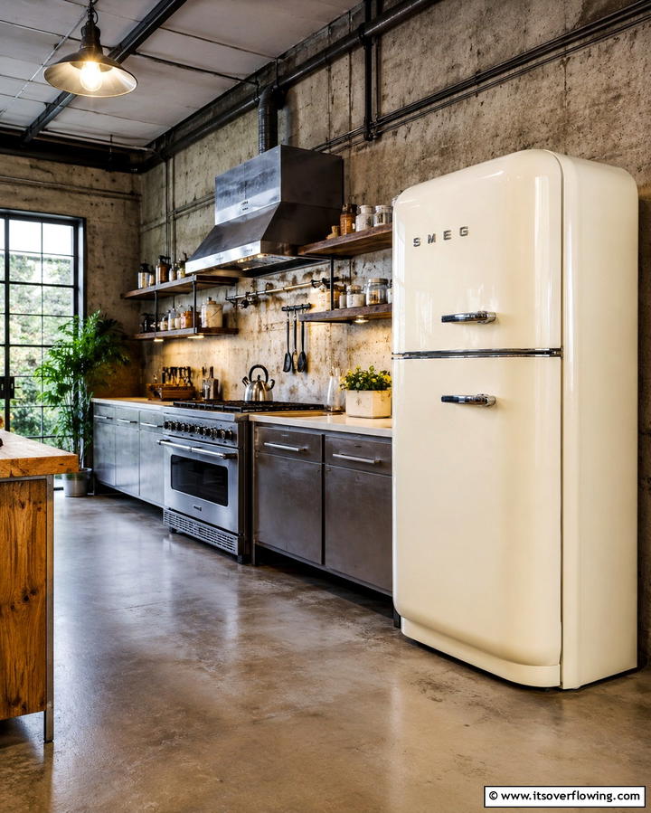 Vintage Appliances for Nostalgic Charm - 25 Industrial Kitchen Ideas for a Modern Look