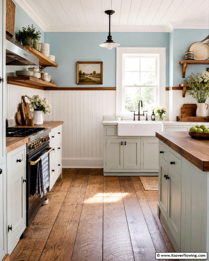 Vintage Beadboard and Chair Rail - 30 Stylish Chair Rail Molding Ideas to Elevate Your Interiors