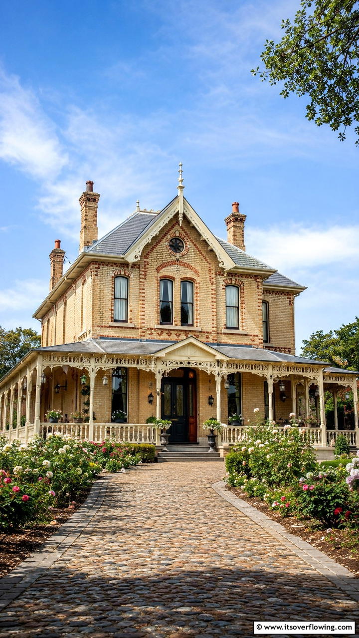 Vintage Beige Brick Revival - 30 Beige Brick Exterior Home Ideas for Warm Curb Appeal