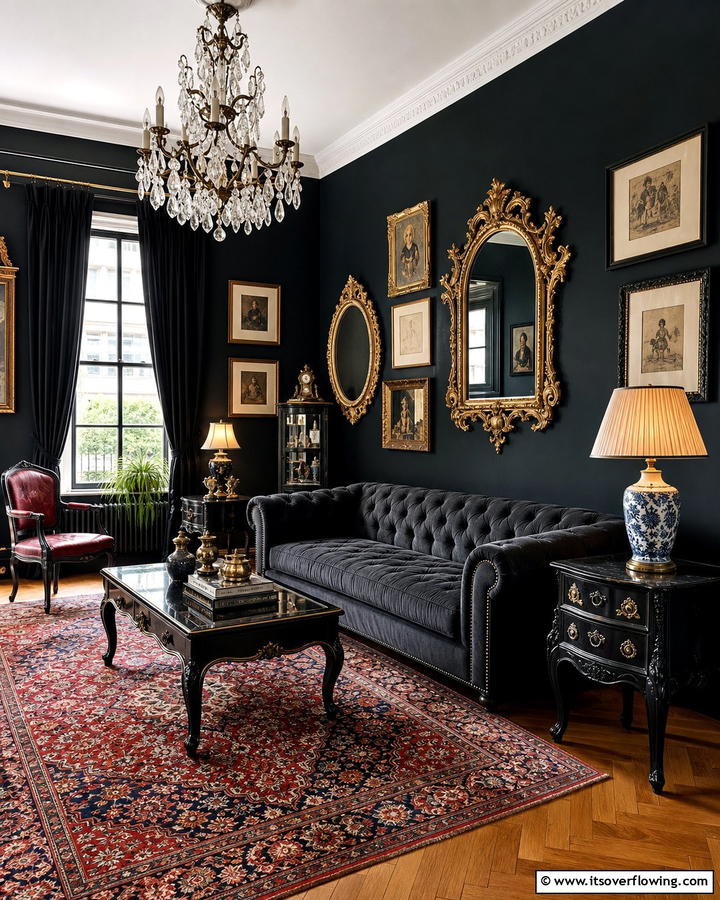 Vintage Black Decor - 21 Bold Black Room Ideas for Dramatic Interior Statements
