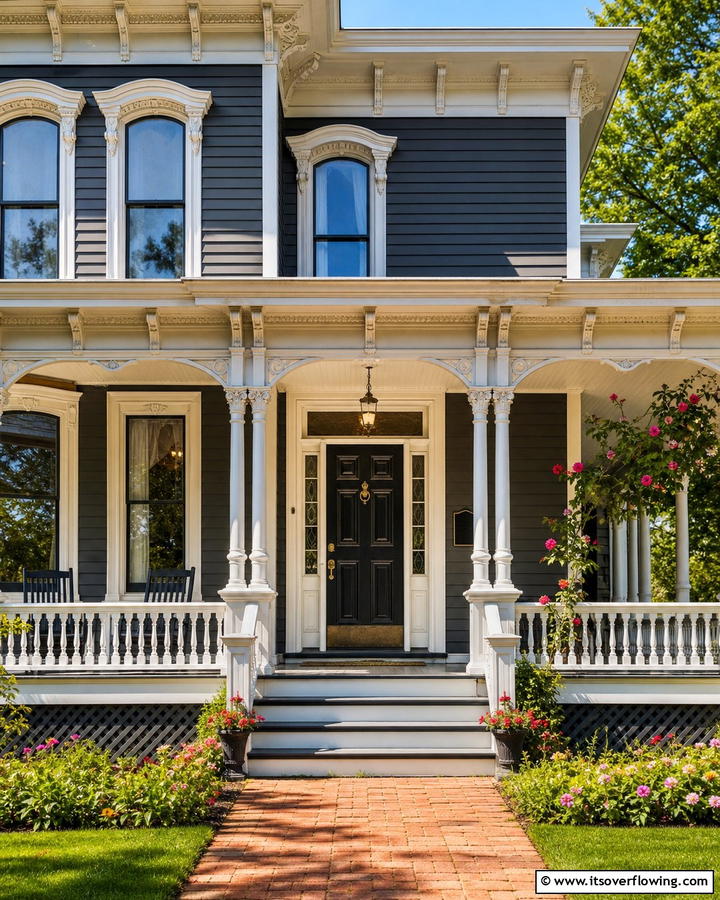 Vintage Black with Retro Charm - 21 Black Front Door Ideas for Bold First Impressions