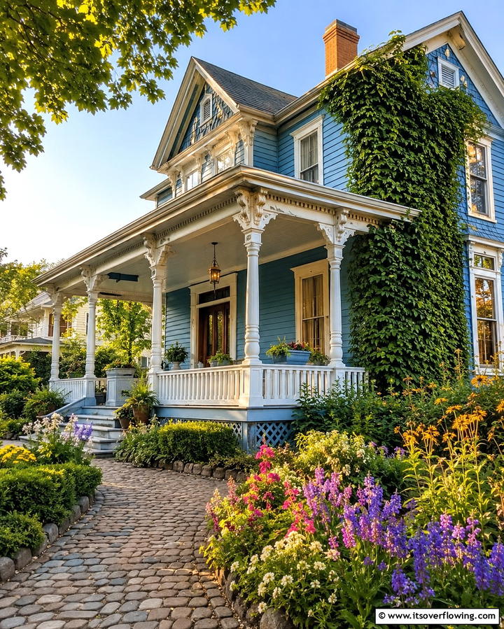 Vintage Blue Charm Revival - 30 Serene Blue Exterior House Colors to Boost Curb Appeal