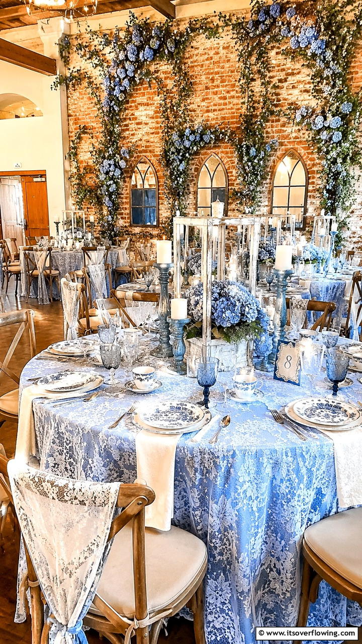 Vintage Blue Romance - 30 Blue Wedding Theme Ideas for Serene Celebrations