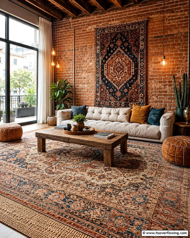 Vintage Boho Rugs - 30 Eclectic Boho Decor Ideas for a Free-Spirited Home Vibe