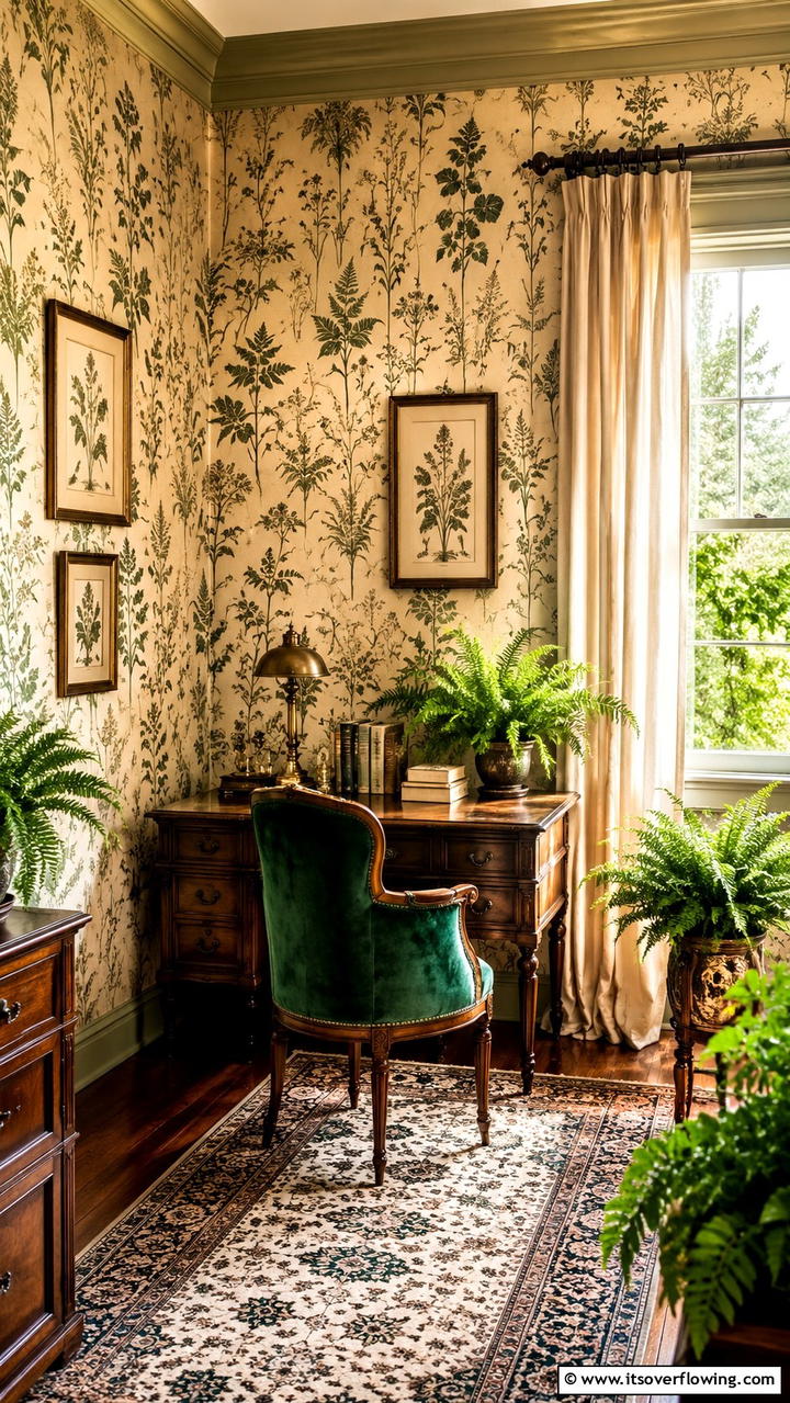 Vintage Botanical Wallpaper - 21 Bold Wallpaper Ideas to Transform Your Interior Walls