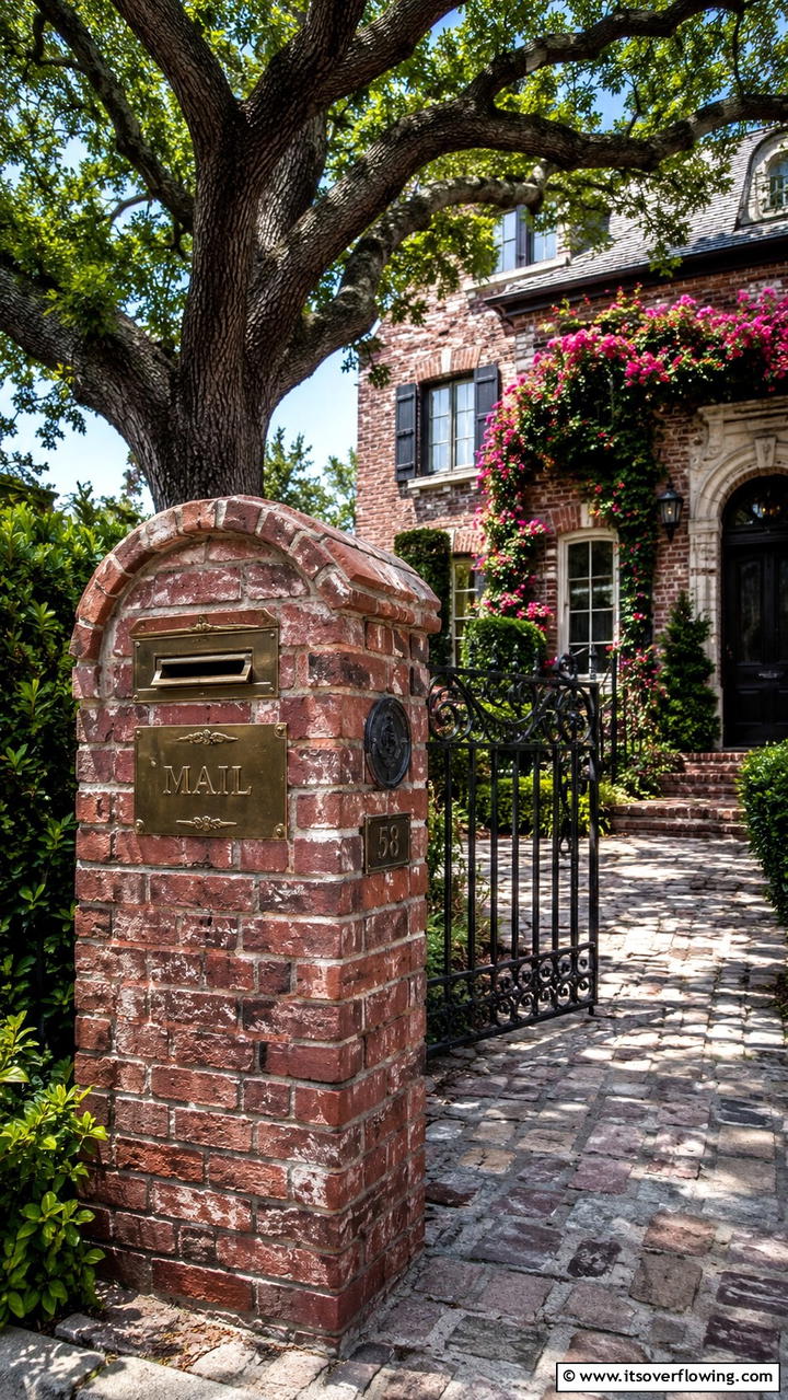 Vintage Brick Mailbox - 30 Brick Mailbox Ideas for a Charming Curb Appeal Upgrade