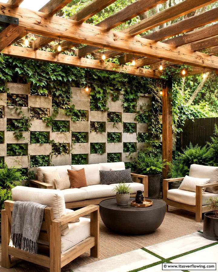 Vintage Brick Revival - 30 Creative Cinder Block Fence Designs for Outdoor Spaces