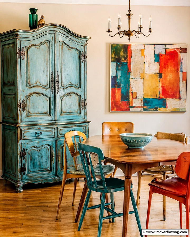 Vintage Cabinets - 30 Dining Room Storage Ideas for Clutter-Free Entertaining