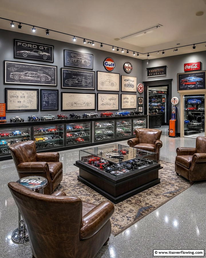 Vintage Car Collectors Den - 21 Man Cave Design Ideas for a Personalized Retreat