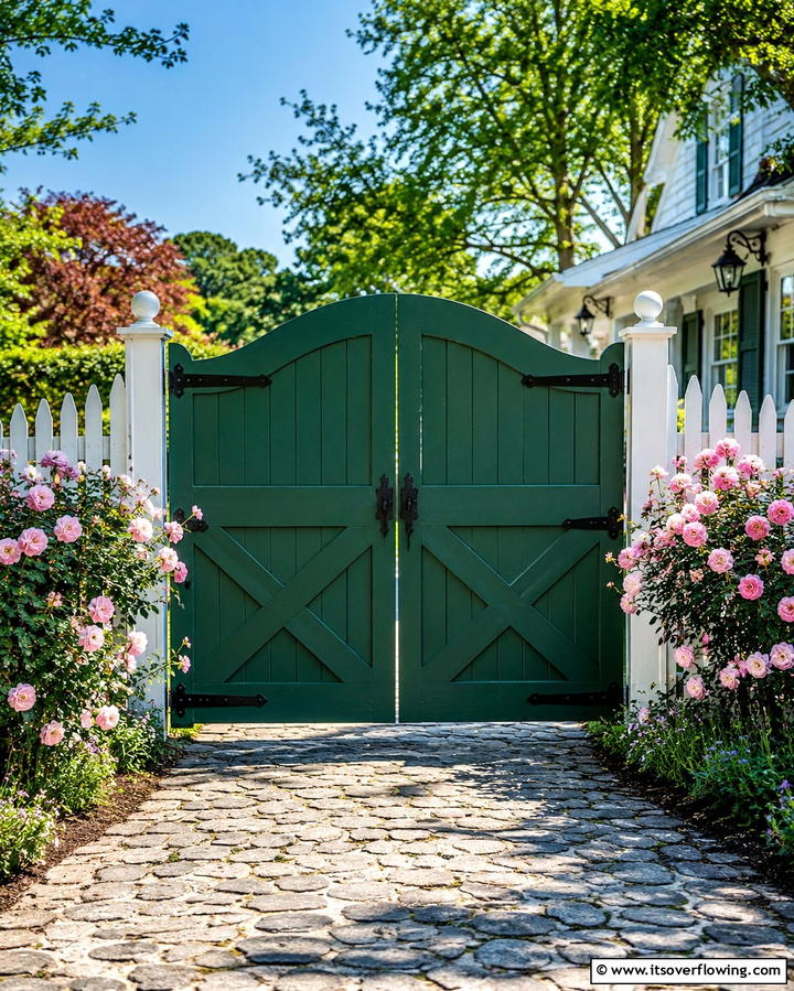 Vintage Carriage House Style - 30 Stylish Driveway Gate Ideas for Curb Appeal