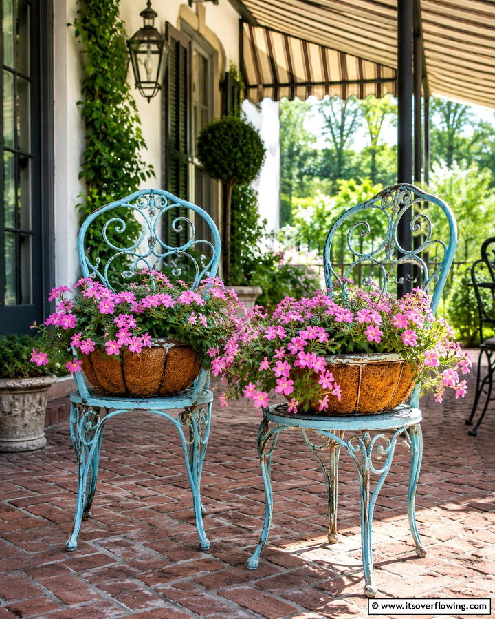 Vintage Chair Planters - 25 Vintage Garden Ideas for a Timeless Outdoor Space