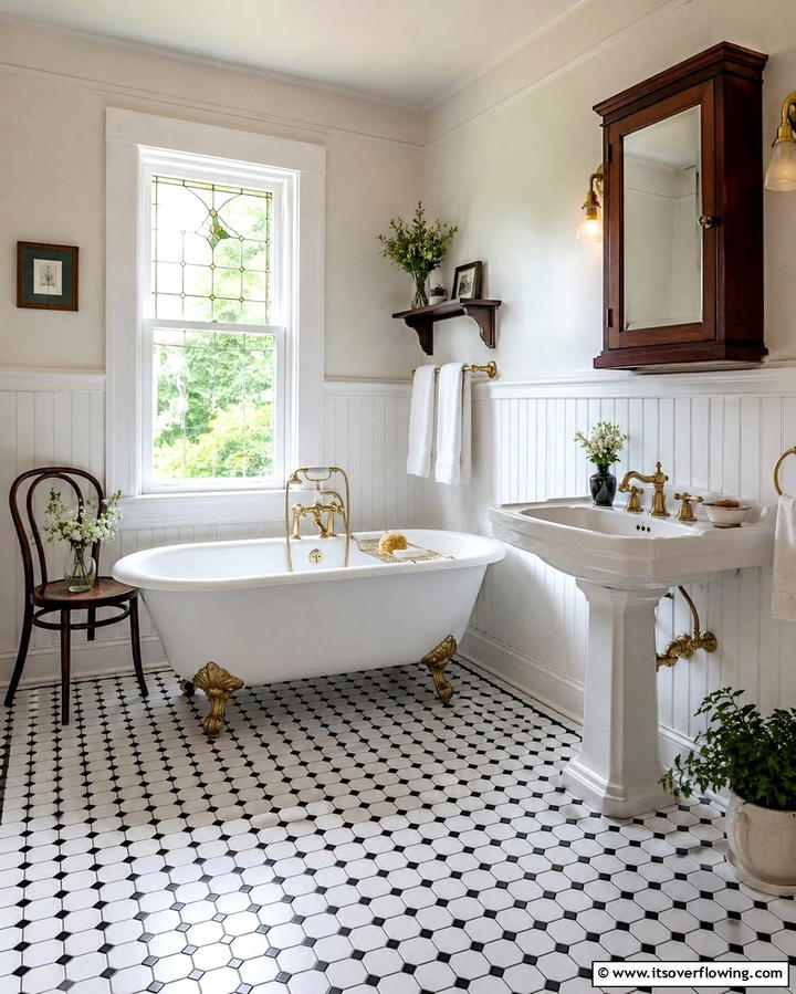 Vintage Charm Bathroom - 30 Stylish Bathroom Decor Ideas for a Spa-Like Retreat