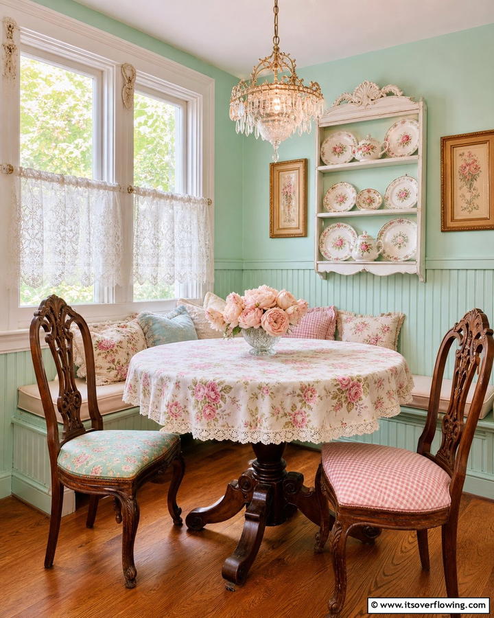 Vintage Charm Breakfast Nook - 21 Cozy Breakfast Nook Ideas for Charming Kitchen Corners