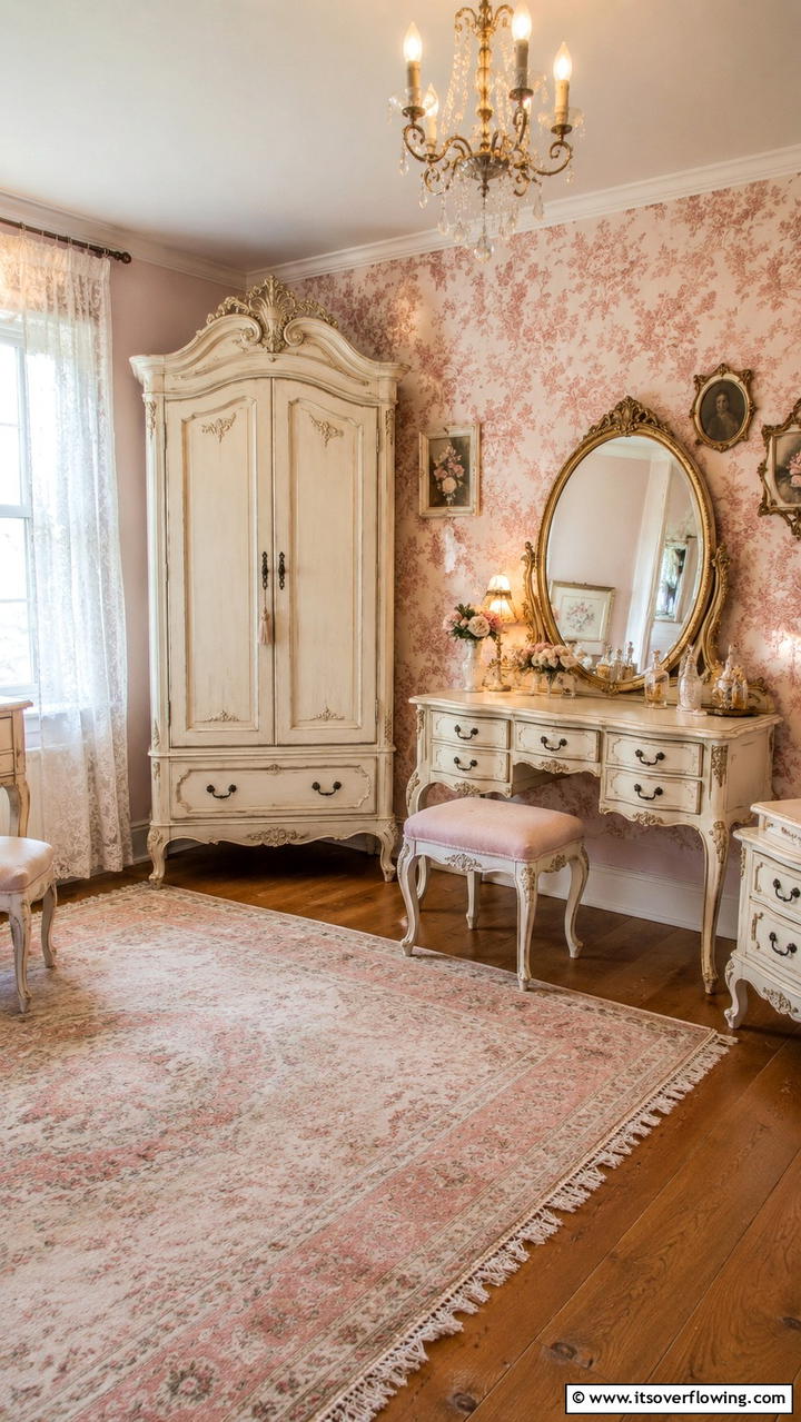 Vintage Charm Dressing Room - 30 Dressing Room Ideas for Organized Luxury
