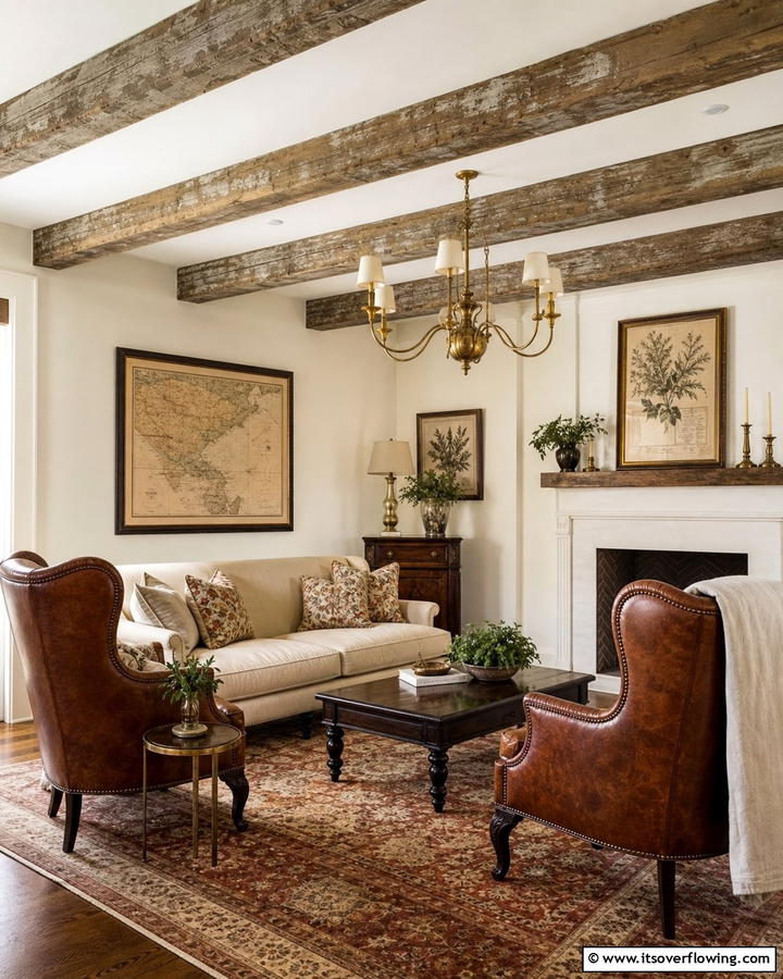Vintage Charm Revival - 21 Decorative Ceiling Beam Ideas for Rustic Charm