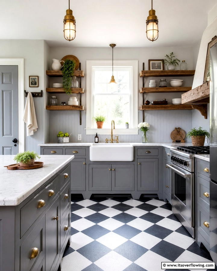 Vintage Charm Revival - 21 Gray Kitchens- Timeless Designs for Modern Homes
