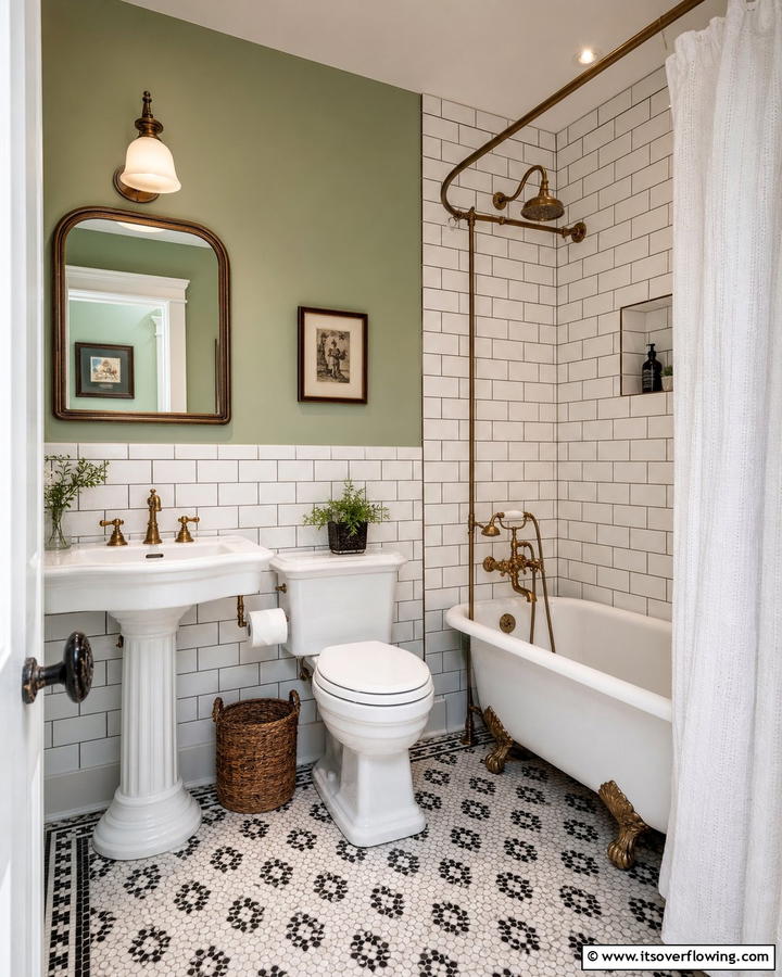 Vintage Charm Revival - 21 Bathroom Shower Ideas to Upgrade Your Daily Routine