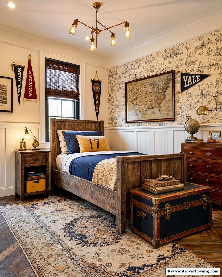 Vintage Charm Room - 21 Boys’ Room Ideas- Themed Decor & Functional Layouts