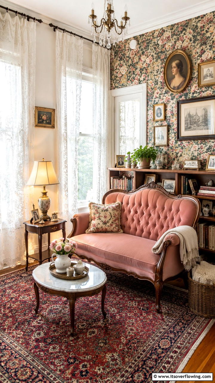 Vintage Charm Sitting Room - 30 Bedroom Sitting Area Ideas for Relaxation & Style