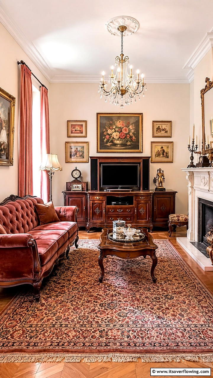 Vintage Charm Tv Room - 21 Cozy TV Room Ideas for Ultimate Entertainment Spaces