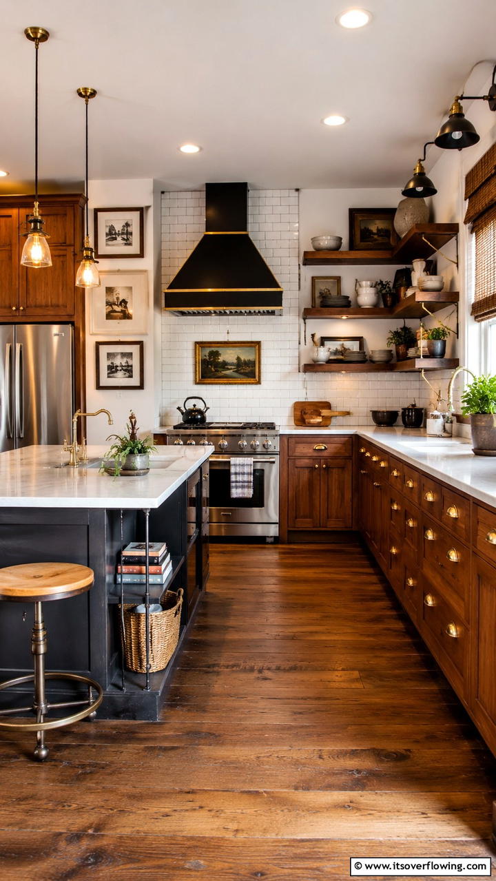 Vintage Charm with Modern Edge - 30 Eclectic Kitchen Ideas for Bold Design Lovers