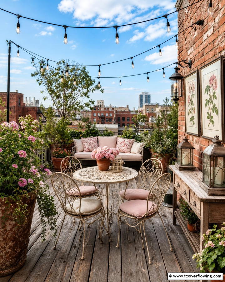 Vintage Chic Terrace - 21 Rooftop Deck Layouts for Urban Outdoor Entertainment Areas
