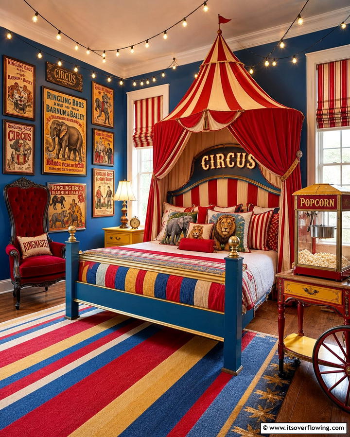 Vintage Circus Spectacle - 25 Fantasy Bedroom Ideas for a Magical Escape