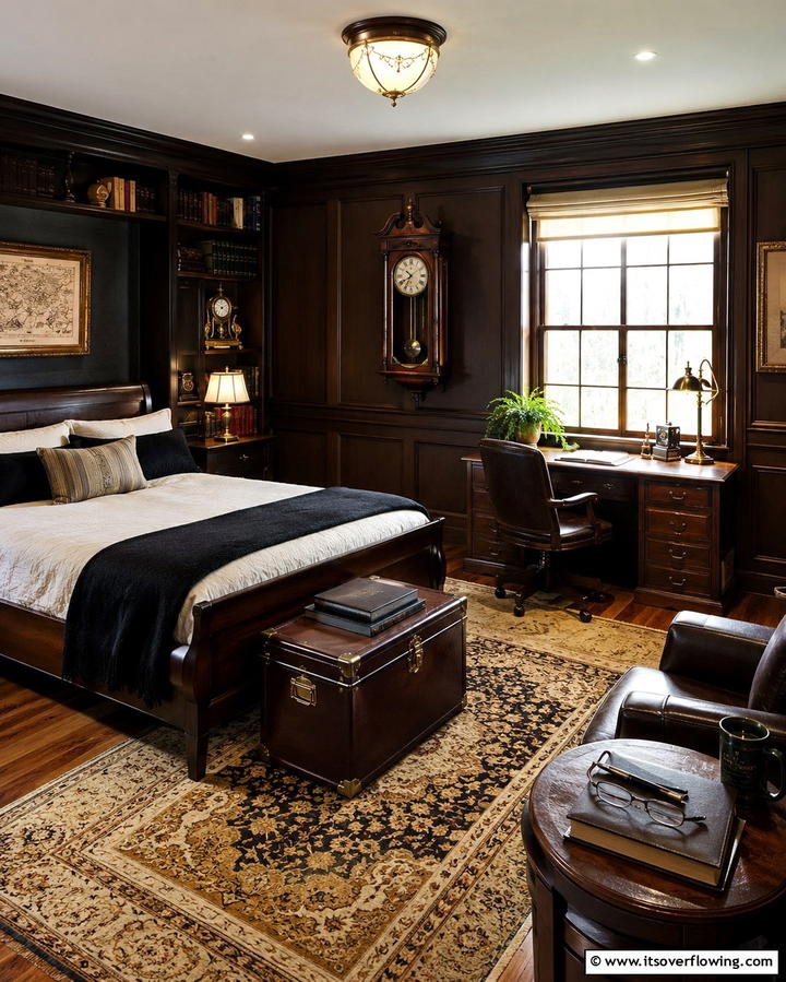 Vintage Clocks - 30 Dark Academia Bedroom Designs for a Scholarly Aesthetic