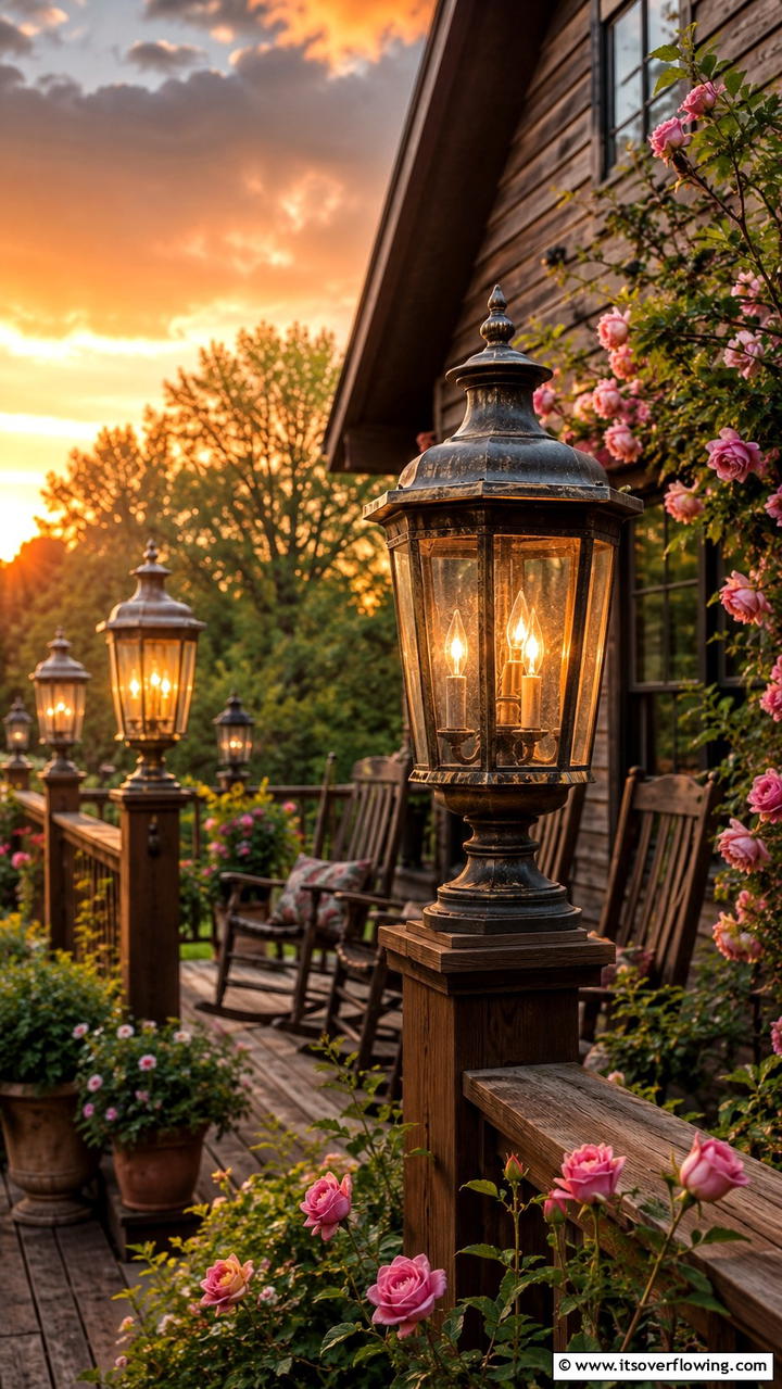 Vintage Deck Lanterns - 30 Deck Lighting Ideas for Ambiance and Safety