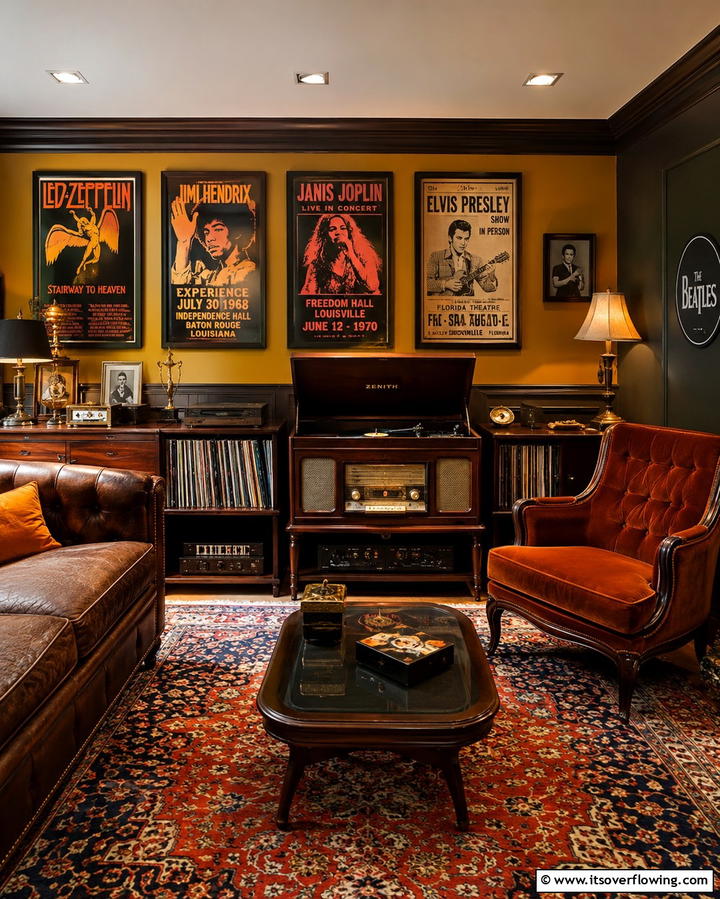Vintage Decor Elements - 25 Guitar Room Ideas for Music Lovers