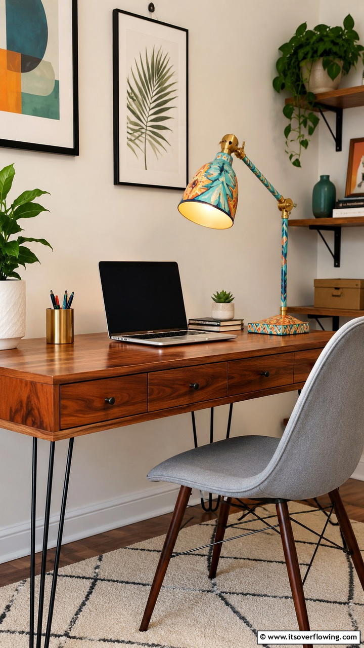 Vintage Desk Clock Charm - 30 Desk Decor Ideas to Elevate Your Home Office