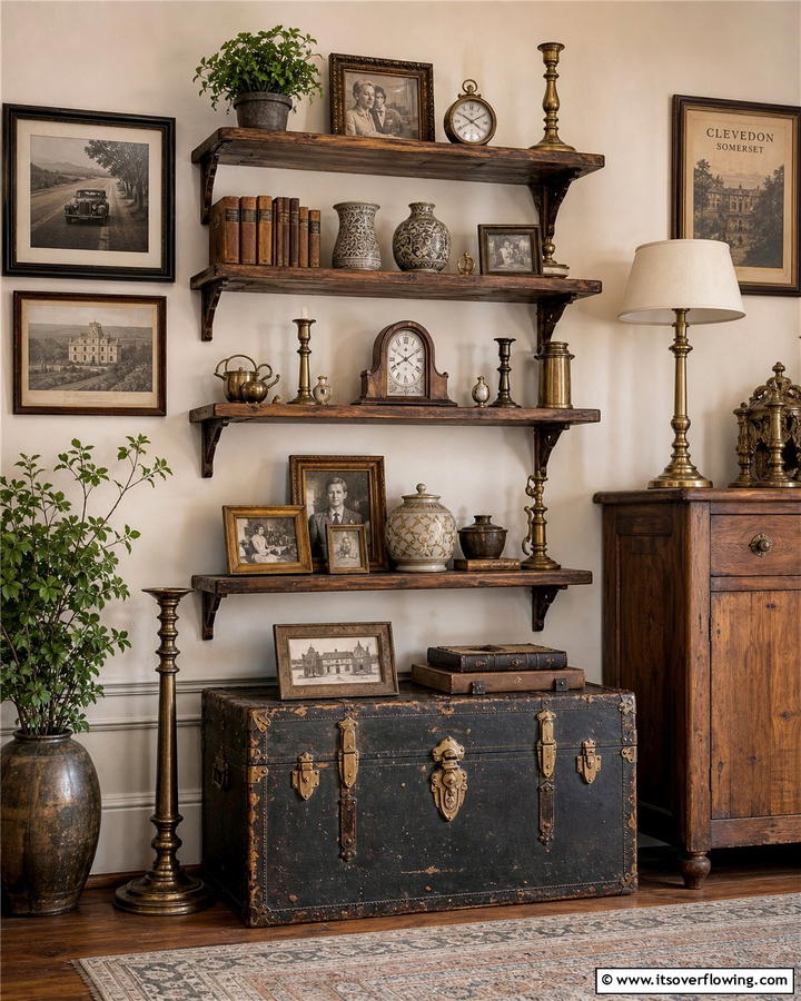 Vintage Display Arrangement - 21 Corner Decoration Ideas to Utilize Empty Spaces
