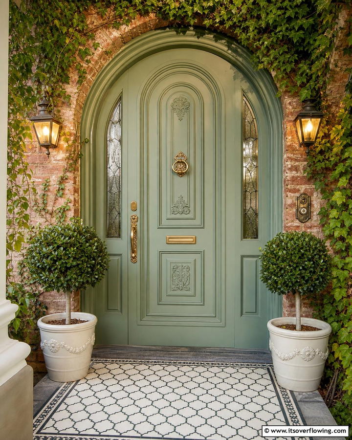 Vintage Door Feature - 21 Small Porch Decor Ideas for Welcoming Entryways