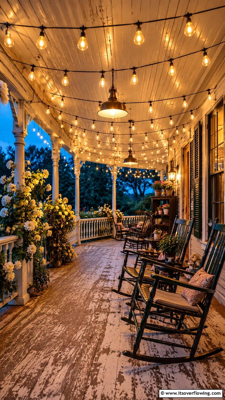 Vintage Edison Bulb Display - 30 Inviting Front Porch Lighting Ideas for Curb Appeal
