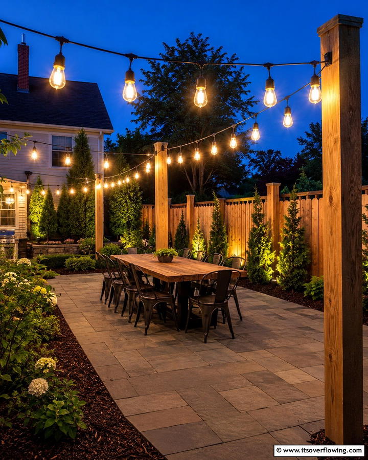 Vintage Edison Bulb Lights - 25 Fence Lighting Ideas to Illuminate Your Outdoor Space