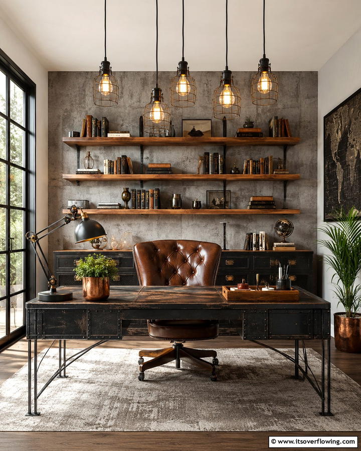 Vintage Edison Bulbs - 30 Home Office Lighting Ideas- Brighten Your Workspace
