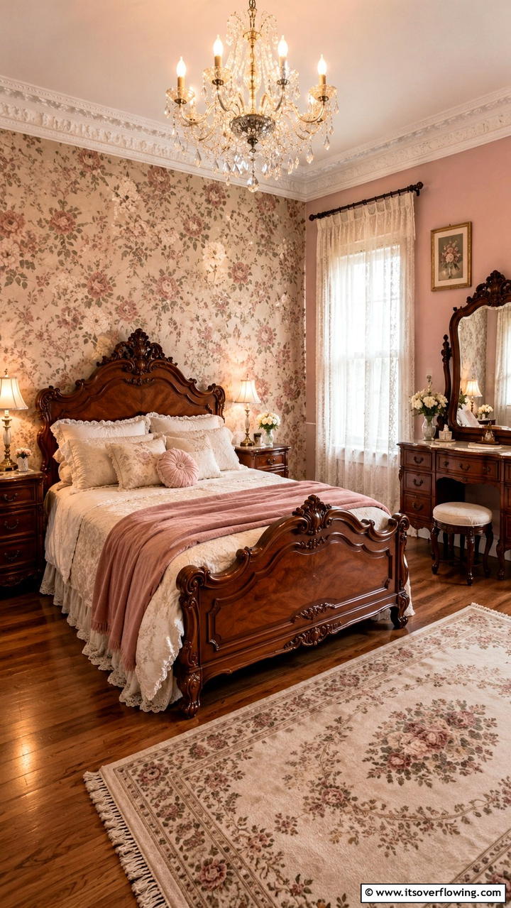 Vintage Elegance - 30 Bedroom Ideas For Couples- Romantic Retreat Inspiration