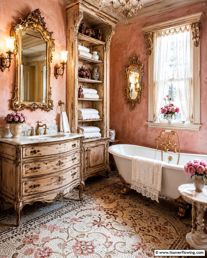 Vintage Elegance - 30 Romantic Bathroom Ideas for a Luxurious Spa Retreat