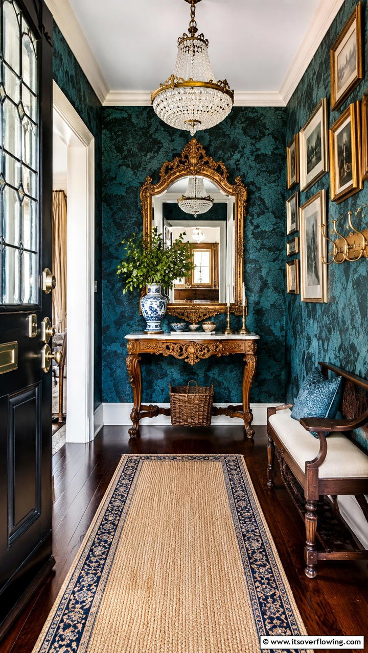 Vintage Entryway Statement - 30 Unique House Decor Ideas to Transform Your Interior