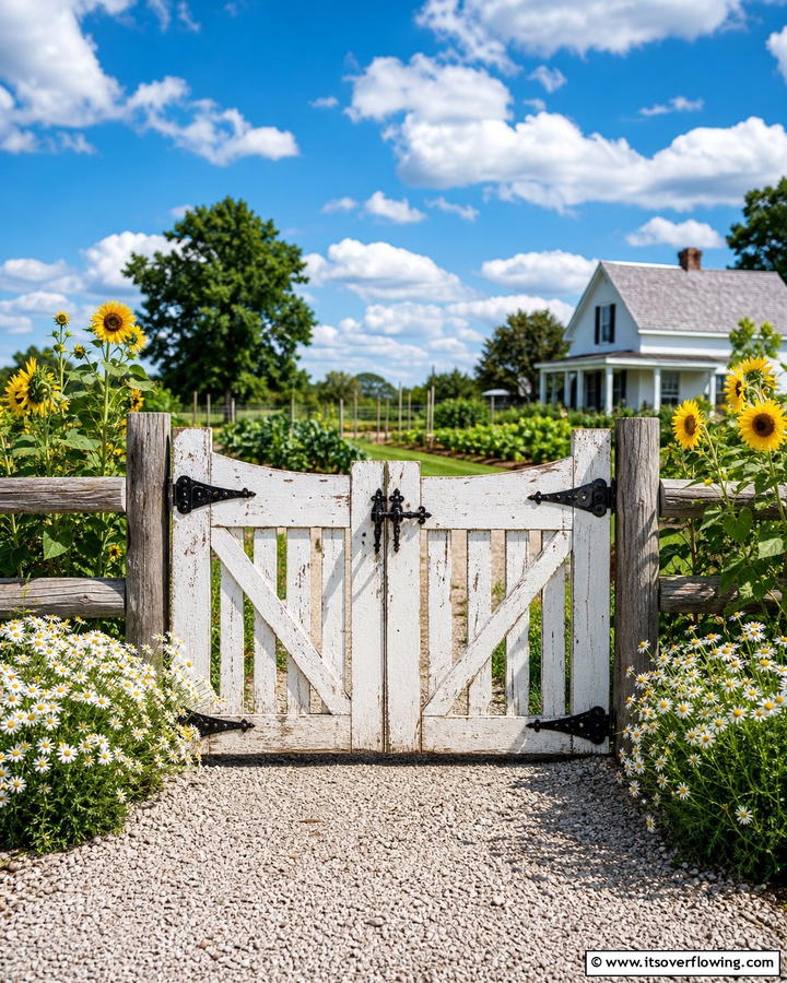 Vintage Farmhouse Appeal - 30 Garden Gate Ideas- Charming Entrances & DIY Projects