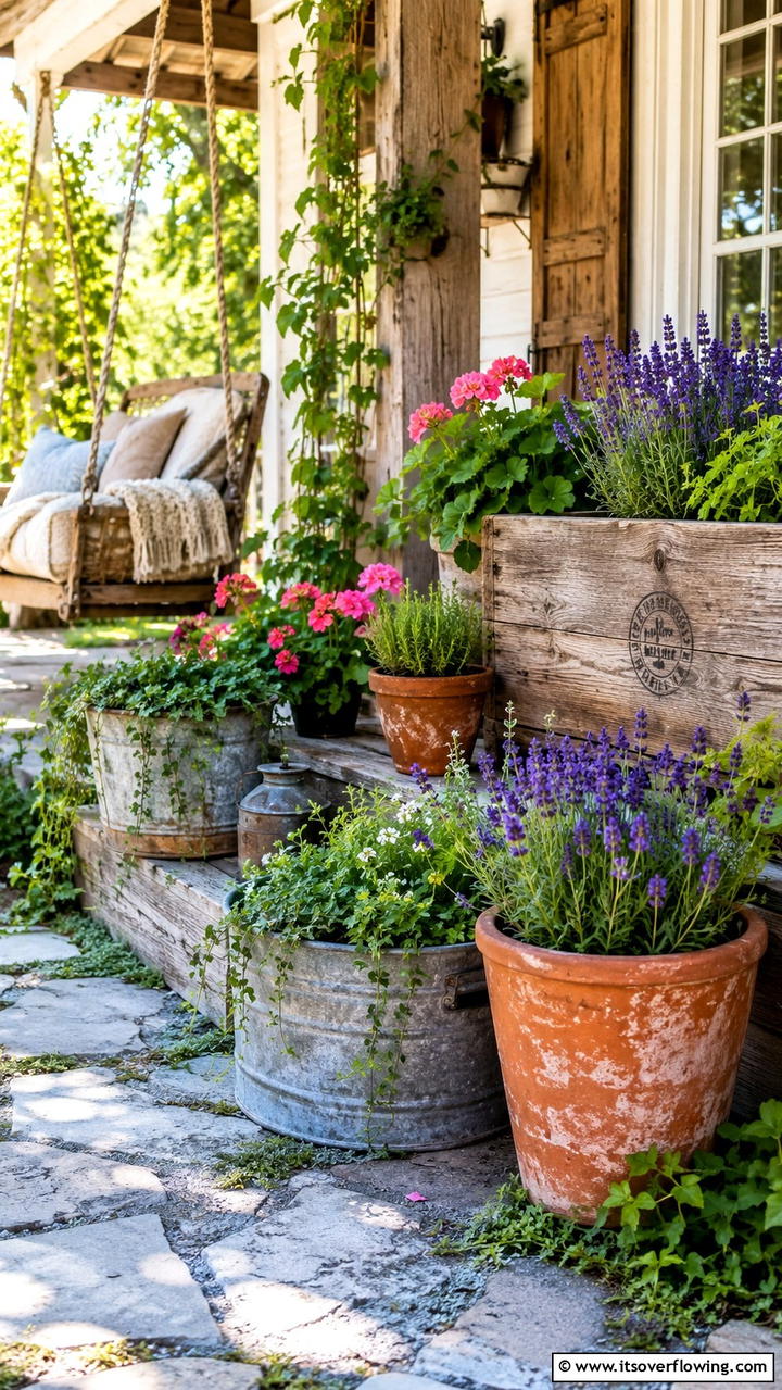Vintage Farmhouse Planters - 30 Boho Farmhouse Decor Ideas for Eclectic Charm
