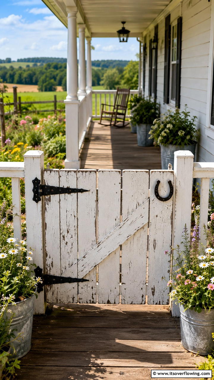 Vintage Farmhouse Style - 30 Deck Gate Ideas for Safety and Outdoor Style