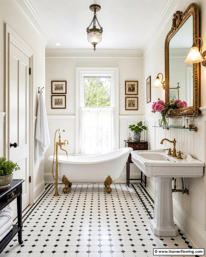 Vintage Fixtures for Charm - 25 Bathroom Remodel Ideas for a Fresh New Look
