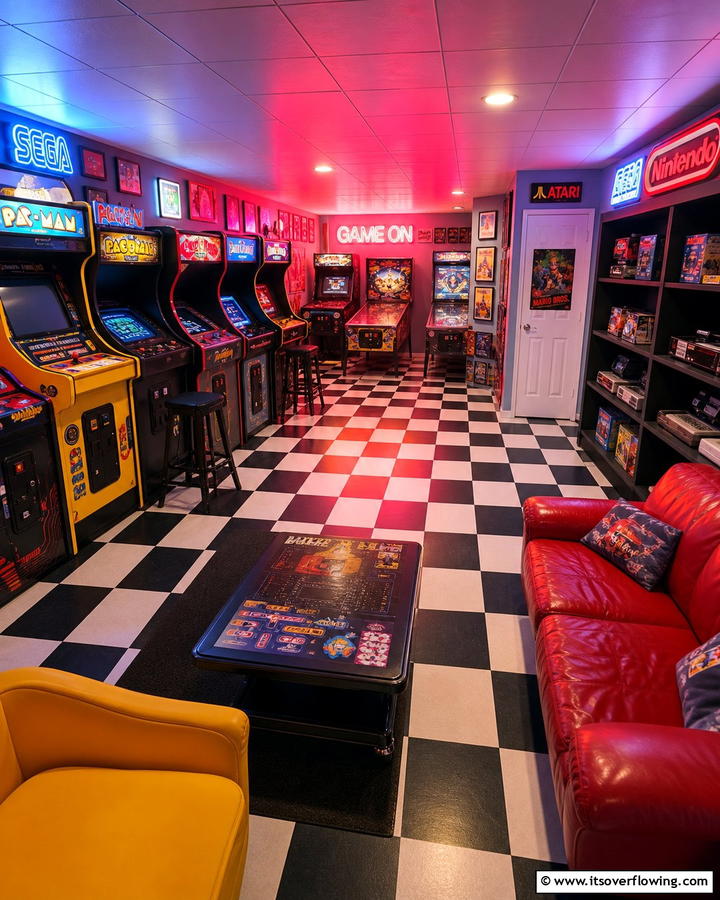 Vintage Gaming Room - 21 Man Cave Ideas for the Ultimate Relaxation Zone