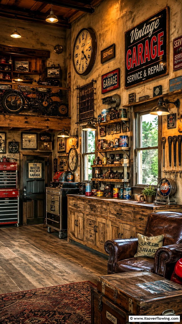 Vintage Garage Charm - 30 Creative Garage Wall Paint Ideas for a Fresh Look